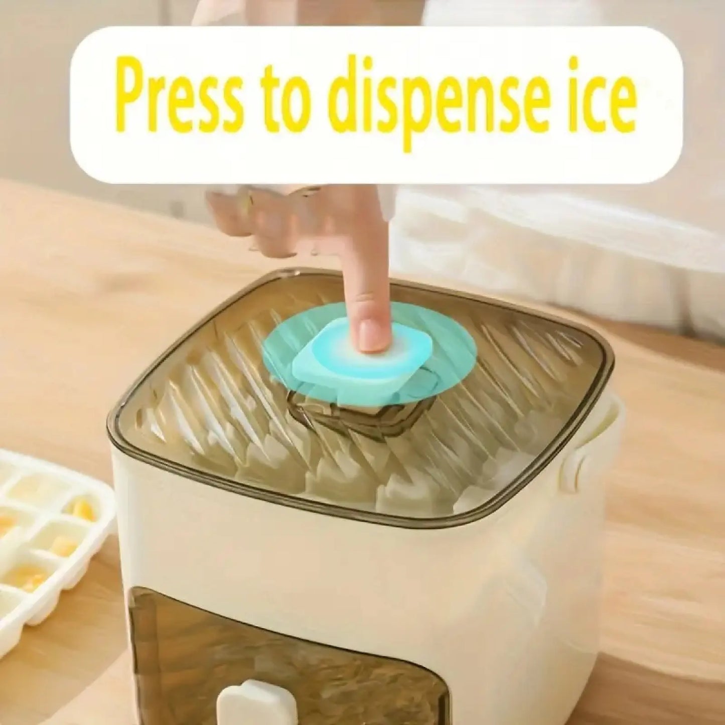 48-Compartment Ice Tray with Easy-Press Lid - Double-Layer Portable Design, Includes Silicone Tray, Durable Plastic Construction,Beverage Cooling, Suitable for Homemade Frozen Foods and Drinks, Ideal for Summer Drinks.