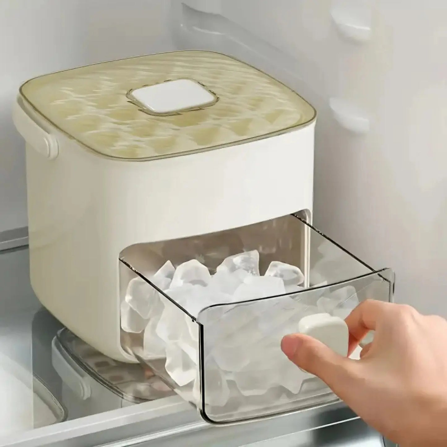 48-Compartment Ice Tray with Easy-Press Lid - Double-Layer Portable Design, Includes Silicone Tray, Durable Plastic Construction,Beverage Cooling, Suitable for Homemade Frozen Foods and Drinks, Ideal for Summer Drinks.