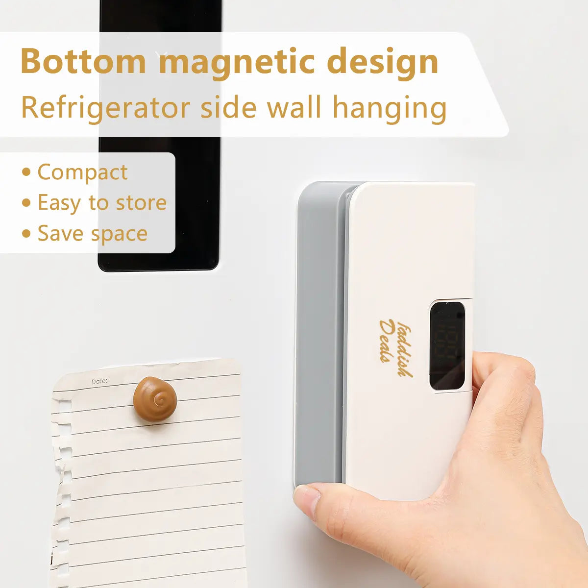 Portable Food Sealing Machine for Snacks, Coffee, and Pet Food Packaging - Rechargeable Compact Device with Bag Cutter and Magnet to Stick on Any Steel Surface