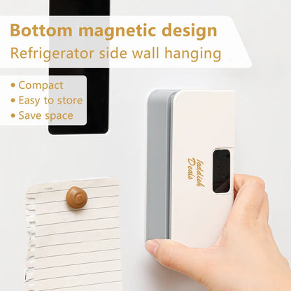 Portable Food Sealing Machine for Snacks, Coffee, and Pet Food Packaging - Rechargeable Compact Device with Bag Cutter and Magnet to Stick on Any Steel Surface
